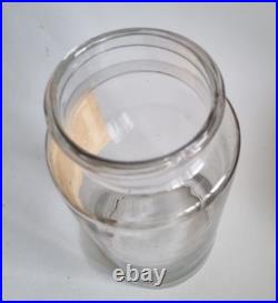 Vintage Pair of Large Antique 19thC. French Glass Apothecary Jars 24 cm High