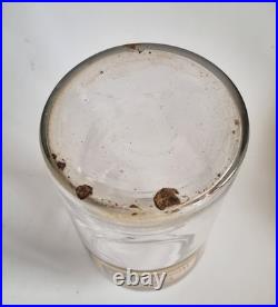 Vintage Pair of Large Antique 19thC. French Glass Apothecary Jars 24 cm High