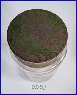 Vintage Pair of Large Antique 19thC. French Glass Apothecary Jars 24 cm High