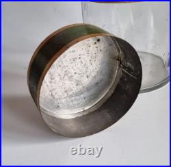 Vintage Pair of Large Antique 19thC. French Glass Apothecary Jars 24 cm High