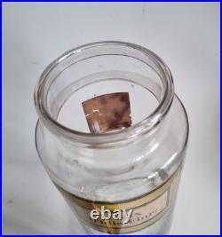 Vintage Pair of Large Antique 19thC. French Glass Apothecary Jars 24 cm High