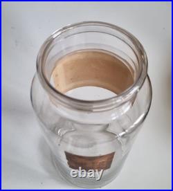 Vintage Pair of Large Antique 19thC. French Glass Apothecary Jars 24 cm High