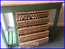Vintage Pine English Gardeners Potting Table With Drawers Lovely Kitchen Island