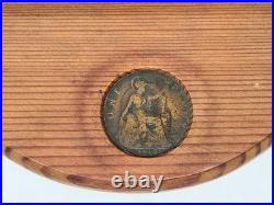 Vintage Pine Wood Ice Signed By A Penny Piece English Scandinavian Style 70