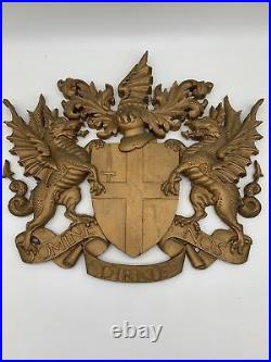 Vintage Plaque Coat of Arms The City Of LondonDomine Dirige Nos London Sign