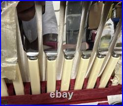 Vintage Prestons Ltd Old English 38 Piece Cutlery Set