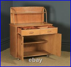 Vintage Retro English Ercol Style Oak Sideboard / Dresser / Cupboard by Priory