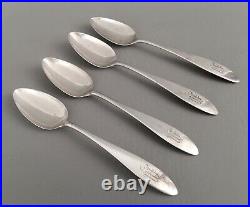 Vintage SET OF 4 Antique English Sterling Silver MONOGRAMMED W Spoons 98g