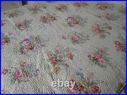 Vintage Sanderson Chintz Double Durham Bedspread Quilt