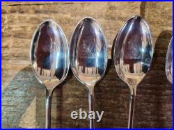 Vintage Set 6 Sheffield 1921 Sterling Silver Old English Pattern Teaspoons 115g