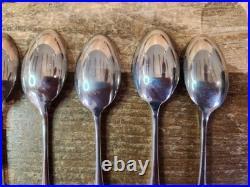 Vintage Set 6 Sheffield 1921 Sterling Silver Old English Pattern Teaspoons 115g