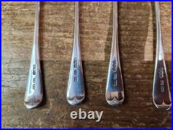 Vintage Set 6 Sheffield 1921 Sterling Silver Old English Pattern Teaspoons 115g