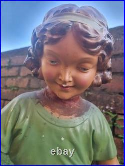 Vintage Shop Counter Display, English, Plaster, Decorative Figure, Art Deco 1930