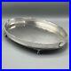 Vintage Silver Plate Footed Gallery Serving Tray Handles Cocktail Butler English