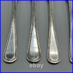 Vintage Silver Plated Dinner Knives & Forks Cutlery Set Bead Eben Parker English