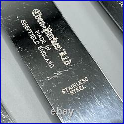 Vintage Silver Plated Dinner Knives & Forks Cutlery Set Bead Eben Parker English