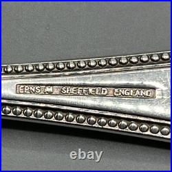 Vintage Silver Plated Dinner Knives & Forks Cutlery Set Bead Eben Parker English