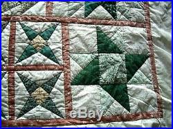 Vintage Single Bed Handmade Patchwork QUILT/ THROW 94 long x 77 wide