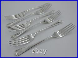 Vintage Solid Silver Cutlery 6 Forks Old English 17 cm long 230 Grams 2027/OSNT