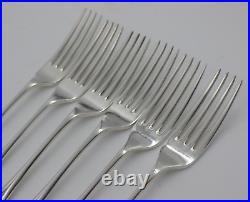 Vintage Solid Silver Cutlery 6 Forks Old English 17 cm long 230 Grams 2027/OSNT