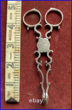 Vintage Solid Silver Sugar Tongs 39 grams Hallmarked IS/IB English Lion (H)