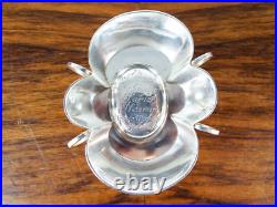 Vintage Sterling Silver Master Salt Cellar English 17th C Replica Inscribed Pot