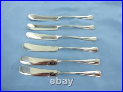 Vintage Sterling Silver Set Of Six Old English Butter Spreaders. Sheffield 1933