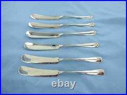 Vintage Sterling Silver Set Of Six Old English Butter Spreaders. Sheffield 1933