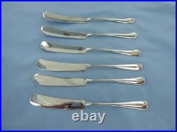 Vintage Sterling Silver Set Of Six Old English Butter Spreaders. Sheffield 1933