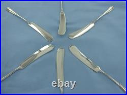 Vintage Sterling Silver Set Of Six Old English Butter Spreaders. Sheffield 1933