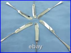 Vintage Sterling Silver Set Of Six Old English Butter Spreaders. Sheffield 1933