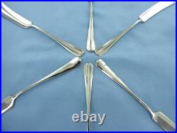 Vintage Sterling Silver Set Of Six Old English Butter Spreaders. Sheffield 1933