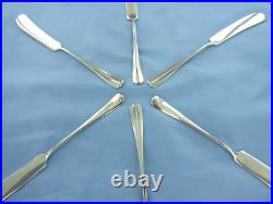 Vintage Sterling Silver Set Of Six Old English Butter Spreaders. Sheffield 1933