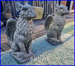 Vintage Superb Winged Griffins English Stone. (delivery Available)