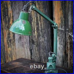 Vintage Task Enamel Work Light Industrial English Machinists Light
