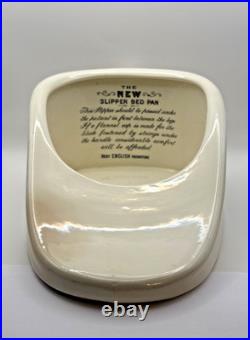 Vintage The New Slipper Bed Pan Best English Ironstone-antique Hospital Ware
