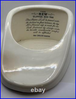 Vintage The New Slipper Bed Pan Best English Ironstone-antique Hospital Ware Vintage The New Slipper Bed Pan Best English Ironstone-antique Hospital Ware