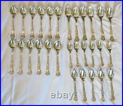 Vintage Tiffany English King silver-electroplate 95 piece flatware set