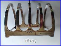 Vintage Toast Rack, English, Silver, Hallmarks, Edward Viners, 1938
