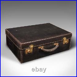 Vintage Travelling Suitcase, English, Leather Case, Asprey London, Circa 1930