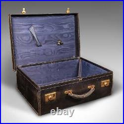 Vintage Travelling Suitcase, English, Leather Case, Asprey London, Circa 1930