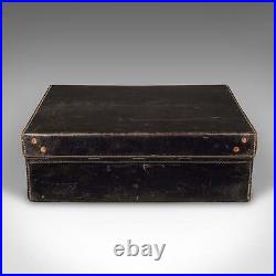 Vintage Travelling Suitcase, English, Leather Case, Asprey London, Circa 1930