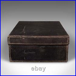 Vintage Travelling Suitcase, English, Leather Case, Asprey London, Circa 1930