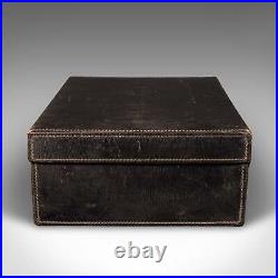 Vintage Travelling Suitcase, English, Leather Case, Asprey London, Circa 1930