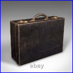 Vintage Travelling Suitcase, English, Leather Case, Asprey London, Circa 1930