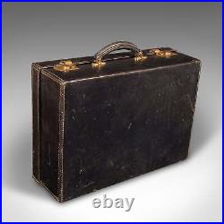 Vintage Travelling Suitcase, English, Leather Case, Asprey London, Circa 1930