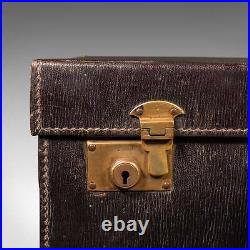 Vintage Travelling Suitcase, English, Leather Case, Asprey London, Circa 1930