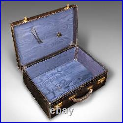 Vintage Travelling Suitcase, English, Leather Case, Asprey London, Circa 1930