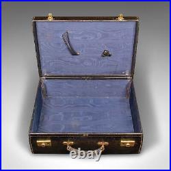 Vintage Travelling Suitcase, English, Leather Case, Asprey London, Circa 1930