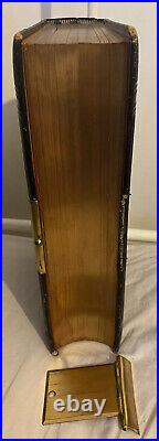 Vintage Victorian Antique Brass Bound Leather English Bible George E Eure 2